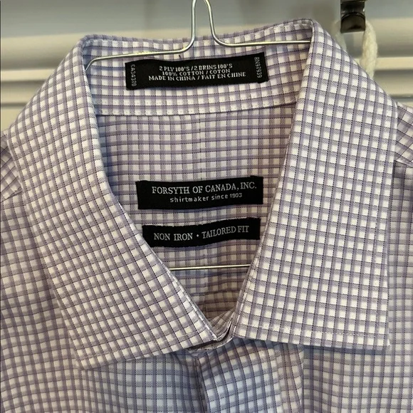 4 Mens Forsyth of Canada Non-Iron Tailored Fit Dress Shirts - Picture 5 of 17